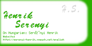 henrik serenyi business card